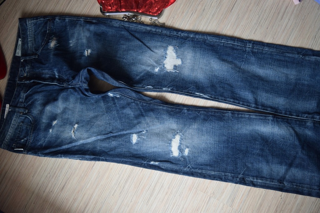 * JACK & JONES *SPODNIE JEANS Z DZIURAMI_36/32