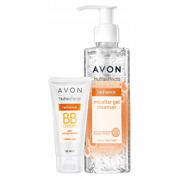 Avon Zestaw kosmetyków Oczyszczenie i Blask Rozświetlający BB extra light