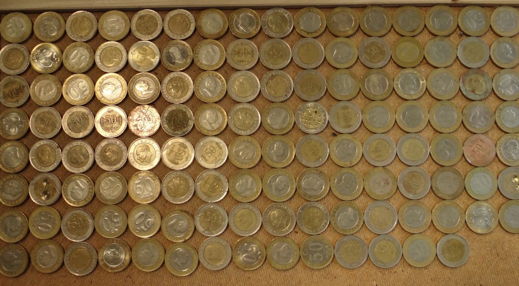 126 monet Turcja 50 kurus różne roczniki