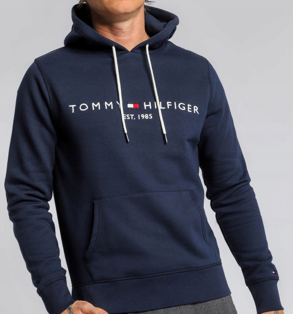 Bluza Tommy Hilfiger Logo z kapturem GRANAT r. L