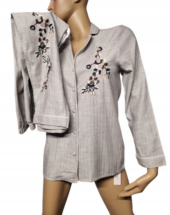 INTIMISSIMI piżama damska krój męski bawełna hafty M (38)