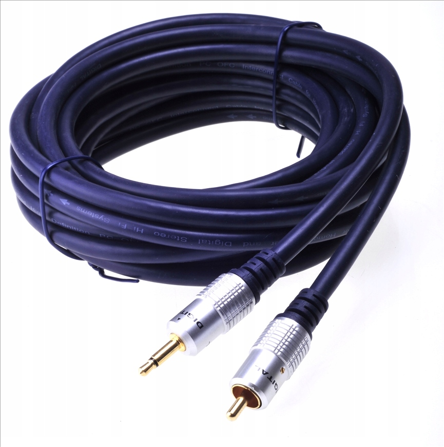 Kabel SPDIF/COAXIAL m.Jack/1xRCA Digital 5m GOLD