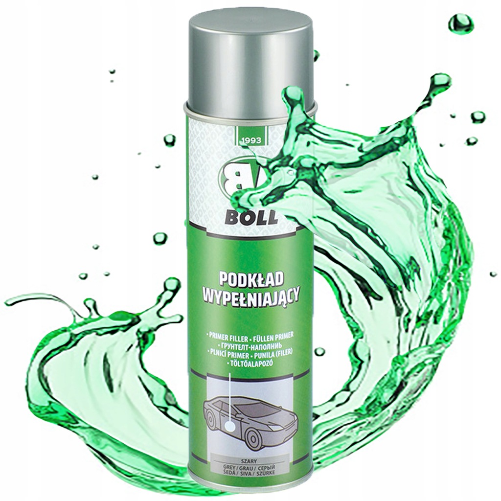 PODKŁAD WYPEŁNIAJĄCY WYRÓWNUJĄCY AKRYLOWY SZYBKOSCHNĄCY SPRAY SZARY BOLL