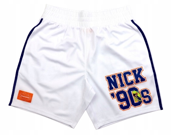 Spodenki męskie Nickelodeon Pełzaki Koszykówka r. M Kieszenie Gumka Białe