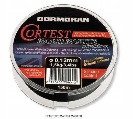 Żyłka tonąca Cormoran 0.22mm 150m Cortest Match Ma