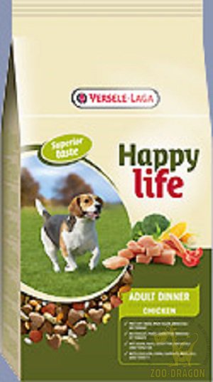 HAPPY LIFE DOG CHICKEN WARZYWA 15KG +2 PUSZKI+DOS