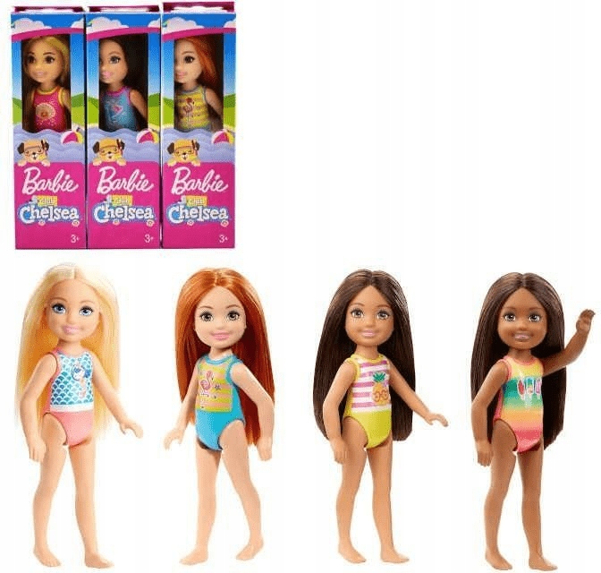 OUTLET - Lalka Barbie. Chelsea Beach 13cm mix
