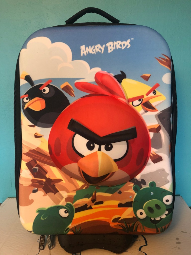 ANGRY BIRDS MAŁA DZIECIĘCA WALIZKA WODA ŻYWIEC 3D