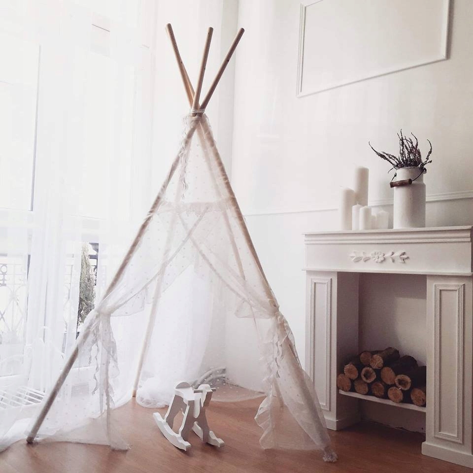 tipi z koronki, firankowe tipi