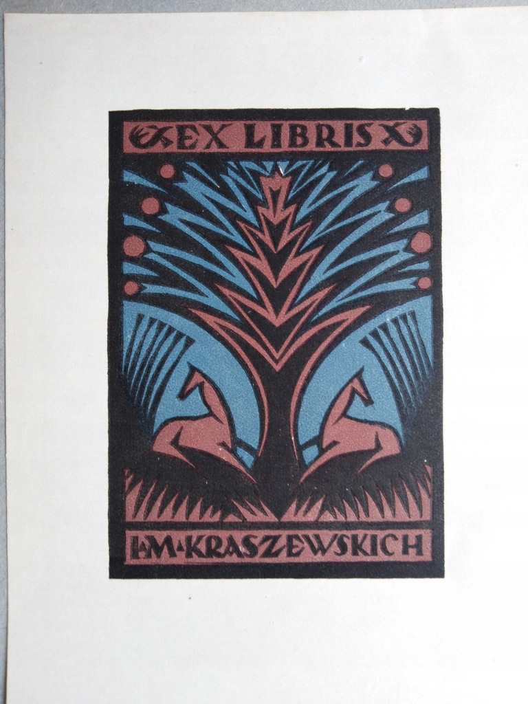 Exlibris Kraszewskich, piękny egzemplarz