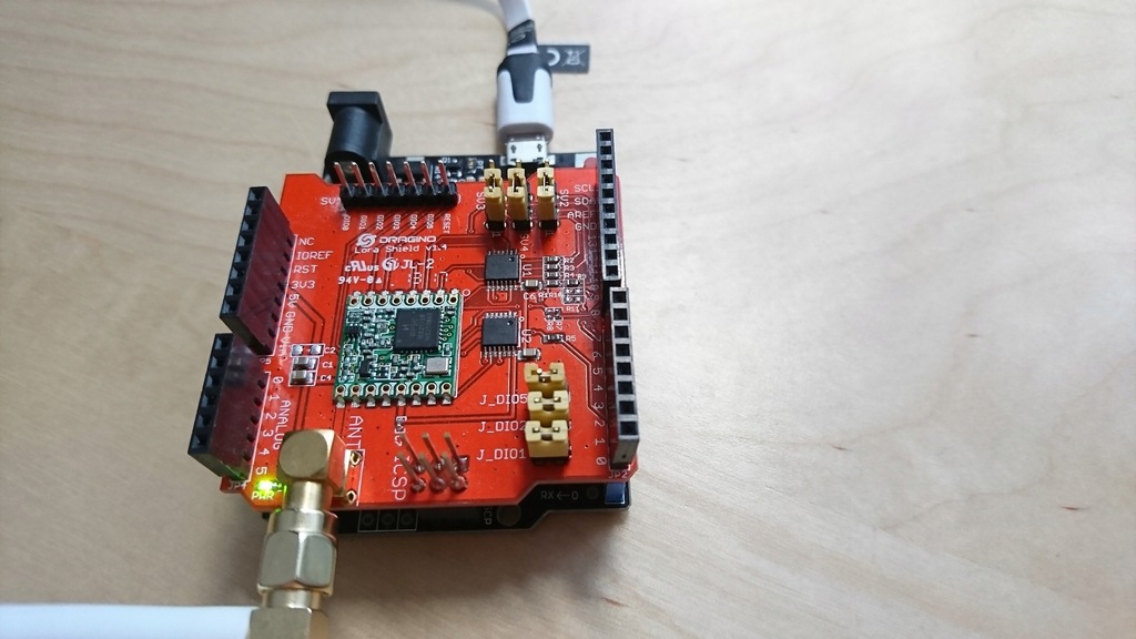 Dragino LoRa Shield v95 do Arduino Uno, LoRaWAN
