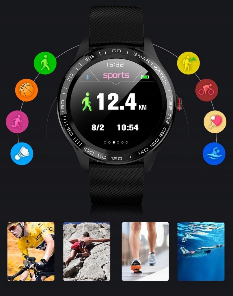 Купить SMARTWATCH L8 МУЖСКОЙ ЭКГ-ШАГОМЕТР ПУЛЬСА: отзывы, фото, характеристики в интерне-магазине Aredi.ru