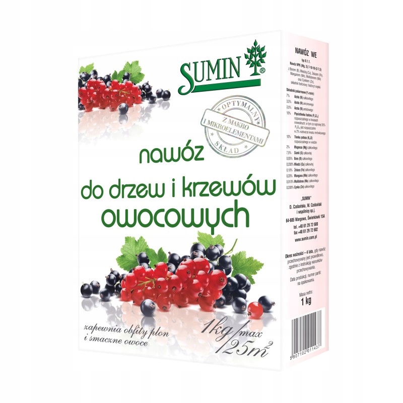 NAWÓZ DO DRZEW I KRZEWÓW OWOCOWYCH 1kg KKA-09429