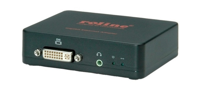 Roline Audio Viedo Gigabit ethernt Adapter DVI USB