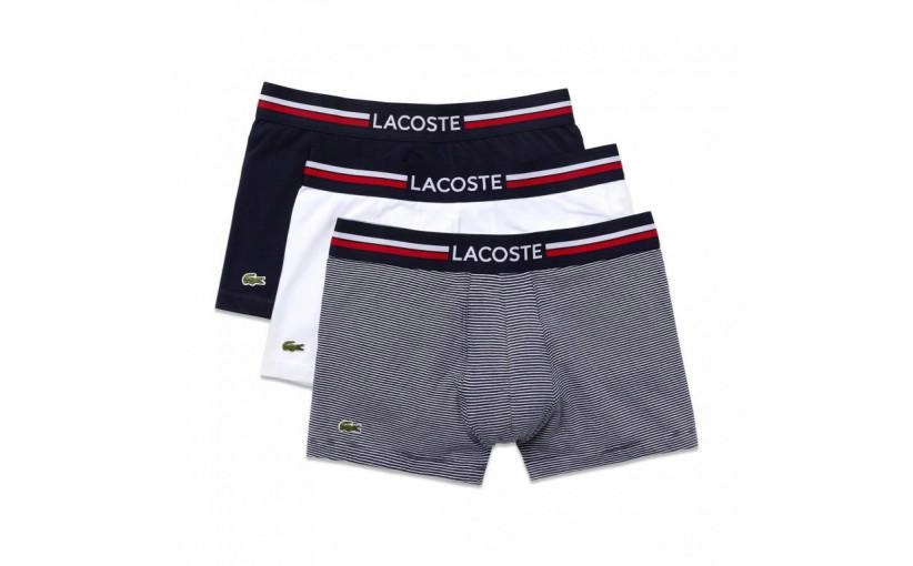 F6M015 MAJTKI BOKSERKI DWUPAK PASKI LACOSTE M