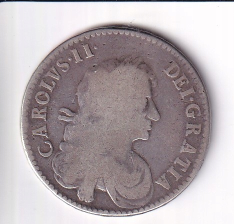 1/2 korony 1671 srebro, Anglia 8
