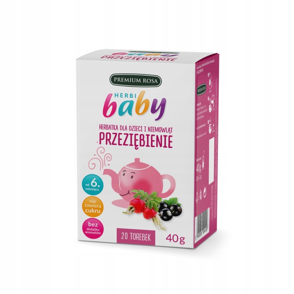 PREMIUM ROSA Herbi Baby herbata na przeziębienie dla dzieci 20 torebek