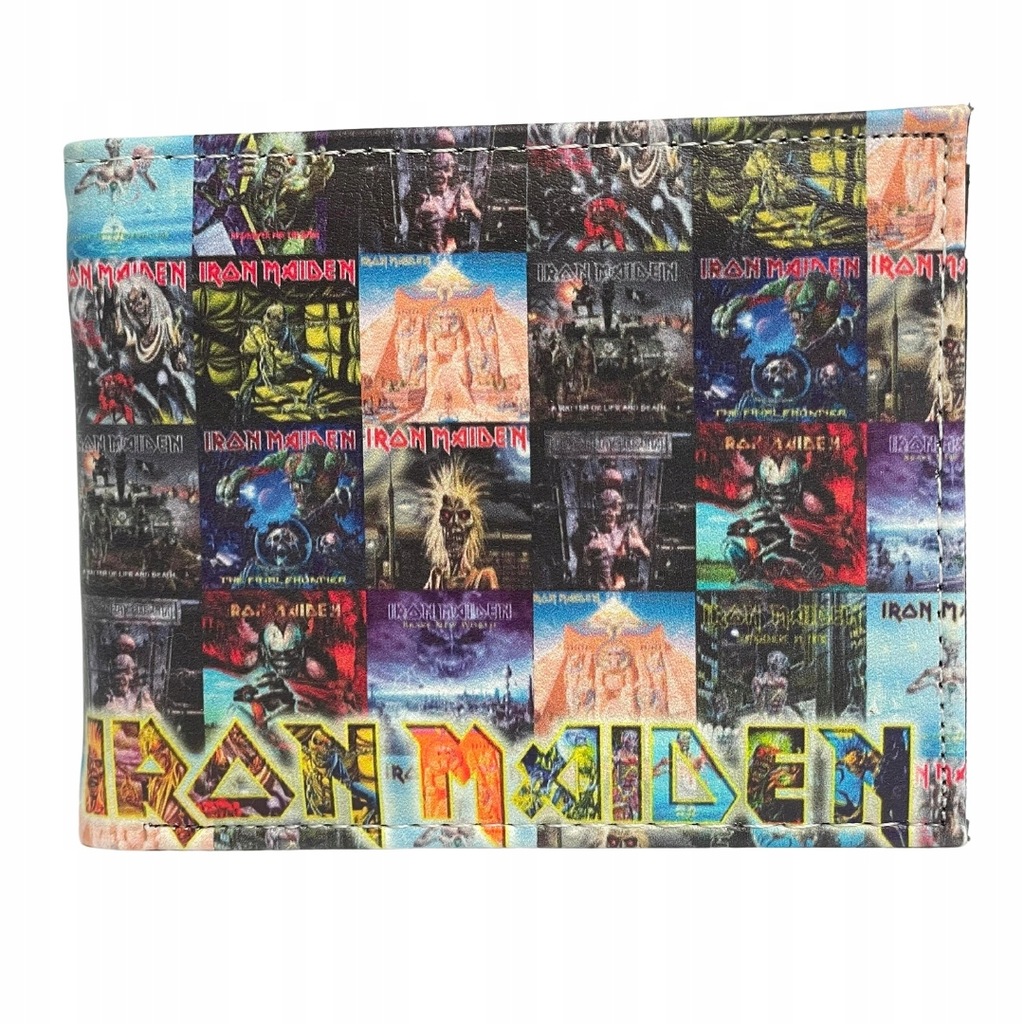 Portfel Rozkładany Iron Maiden Okładki Płyt Suwak