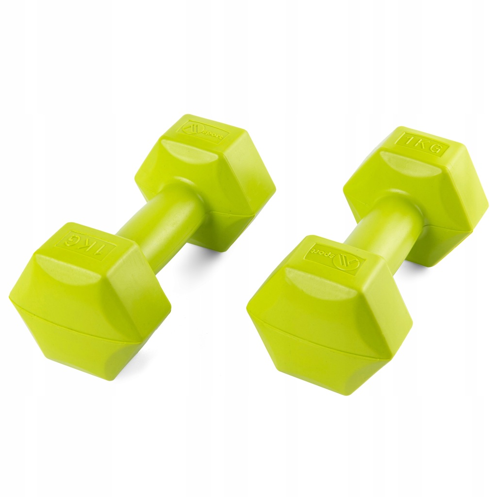 HANTLE BITUMICZNE 2x1kg ZESTAW HANTLI FITNESS PILATES CIĘŻARKI DO ĆWICZEŃ