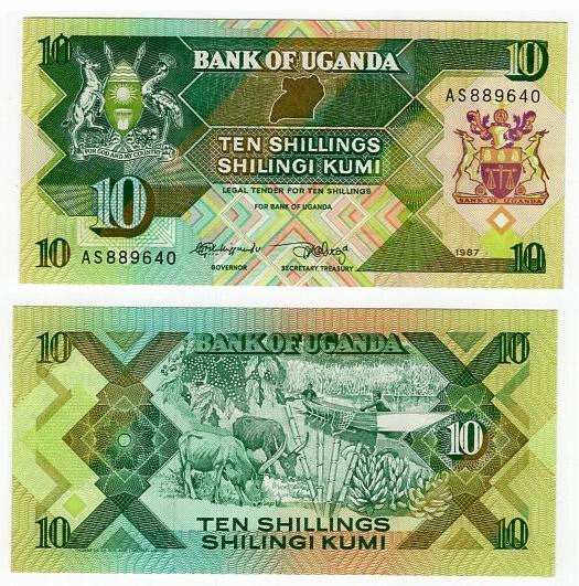 UGANDA 1987 10 SHILLINGS