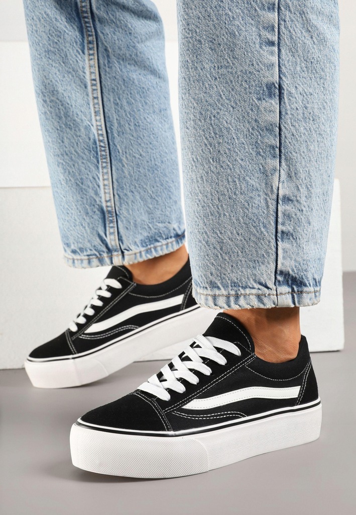 Born2Be Czarno-Białe Tenisówki damskie 41 Casual