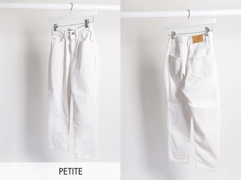 Vero Moda Petite –Vita mom jeans białe W28 L28