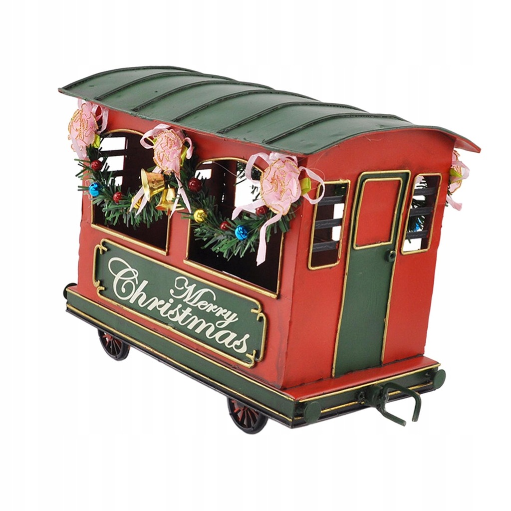Świąteczny model pociągu Ozdobna ozdoba na środek stołu do wagonu świąteczn