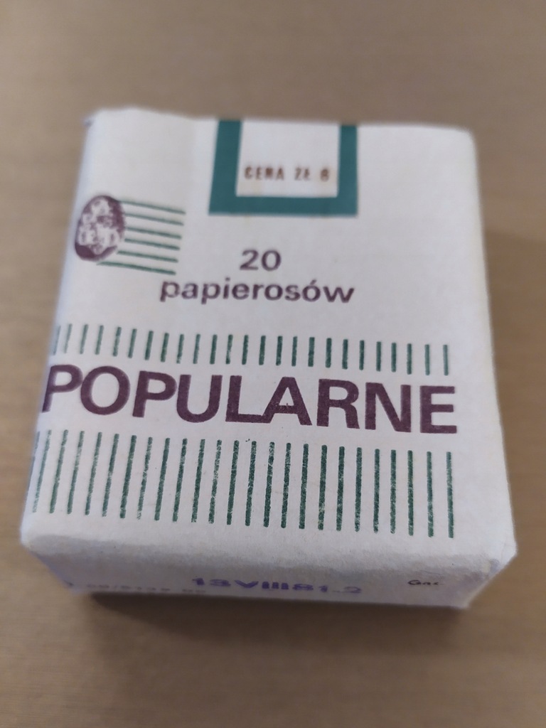 Papierosy Popularne Poznań PRL Kolekcjonerskie 81r