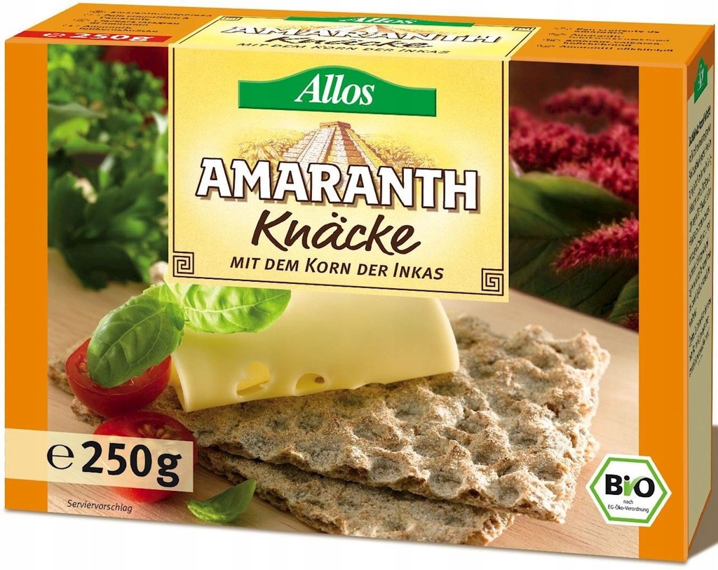 PIECZYWO CHRUPKIE AMARANTUSOWE BIO 250 g - ALLOS A