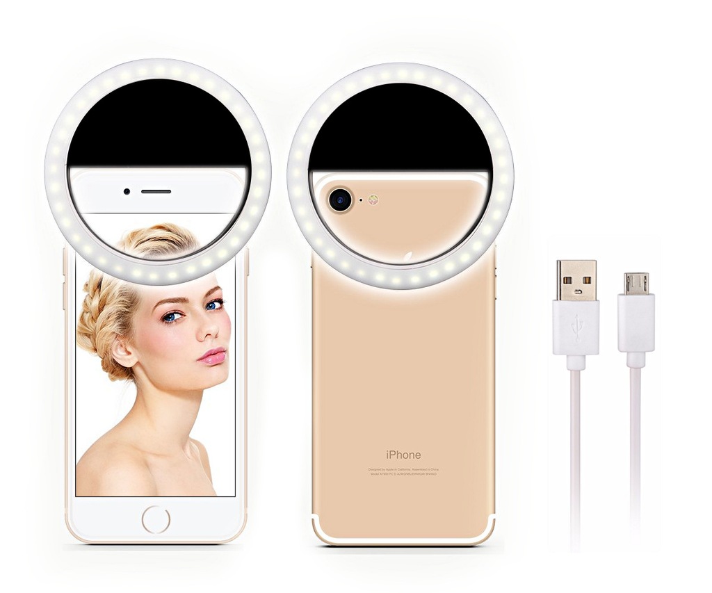 LAMPA LED 3 SELFIE + KLIPS do iPhone 5 6 6S 7 Plus