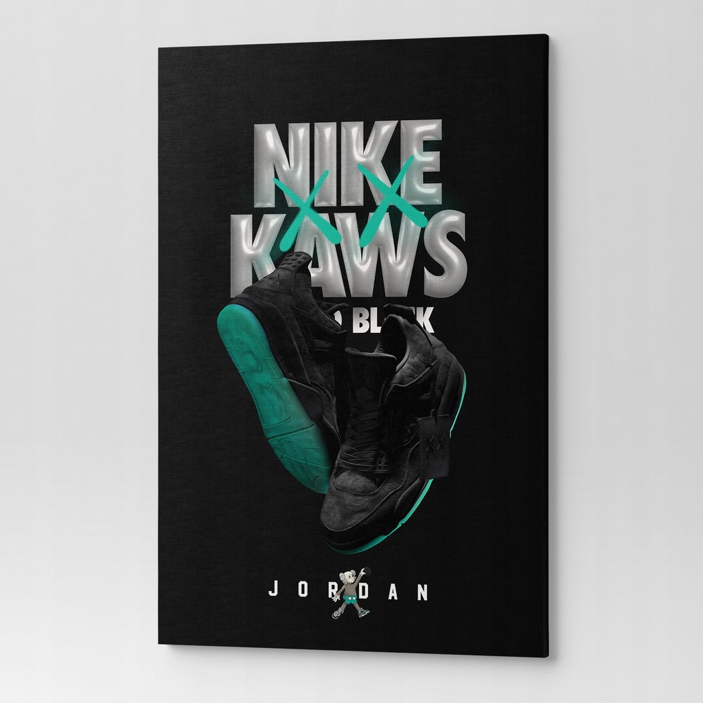 Obraz na płótnie na ścianę do salonu pokoju NIKE KAWS POP00064 70x100