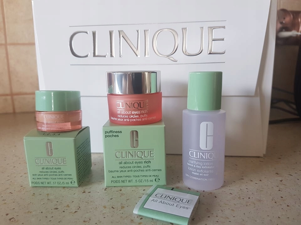 CLINIQUE zestaw LOTION 30ml 2x ALL ABOUT EYES RICH