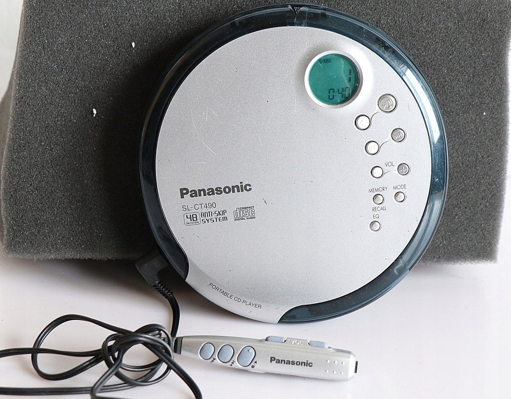 Panasonic SL-CT490 sprawny discman z pilotem. - 11817889297