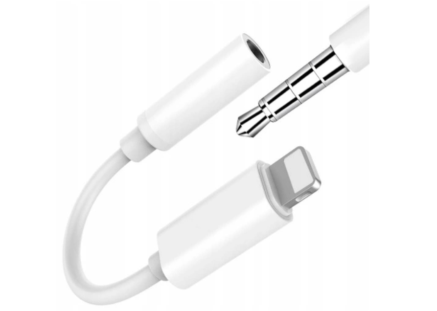 PRZEJŚCIÓWKA ADAPTER LIGHTNING do MINI JACK 3,5 DO IPHONE 7 8 X 11 12 13 14