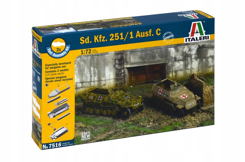 Sd.Kfz. 251/1 Ausf. C - FAST ASSEMBLY 1:72 ITALERI 7516