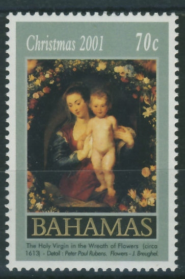 Bahamas 70 cents - Christmas 2001