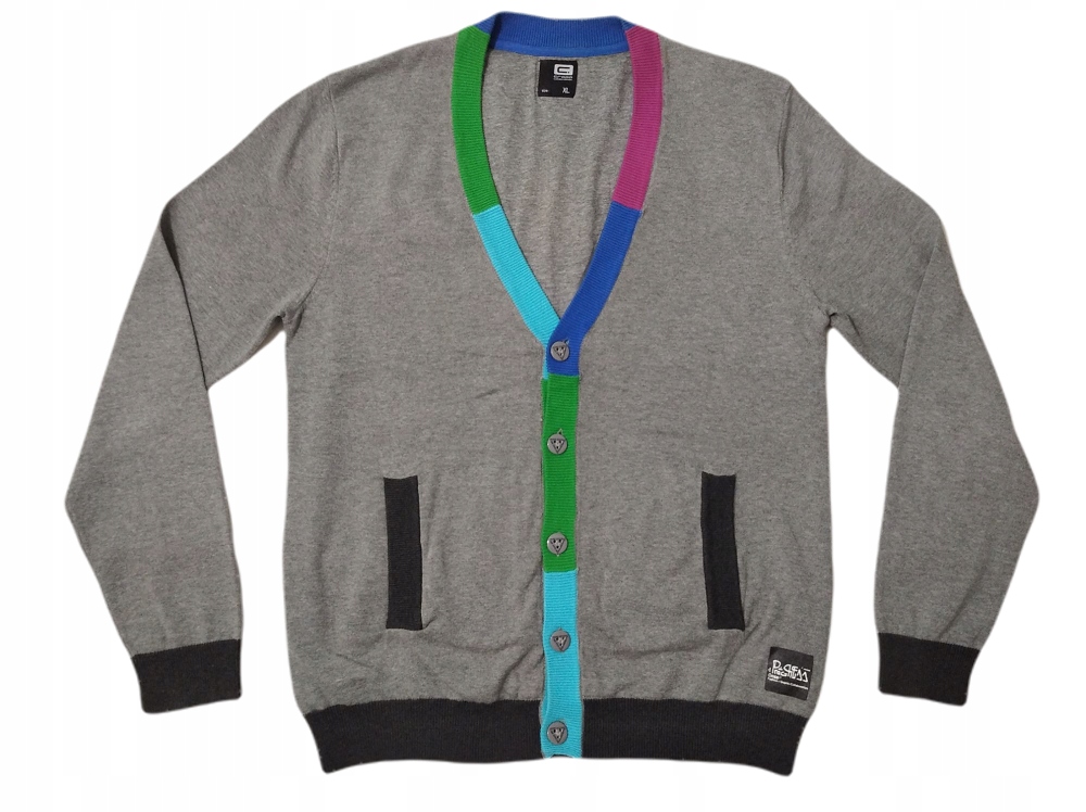 Męski sweter rozpinany bawełniany szary CROPP XL