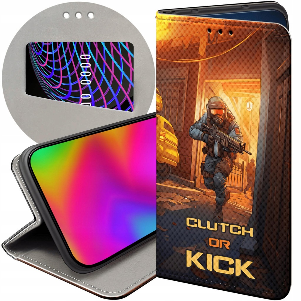 ETUI Z KLAPKĄ DO GOOGLE PIXEL 7 WZORY CS GO COUNTER-STRIKE FUTERAŁ CASE