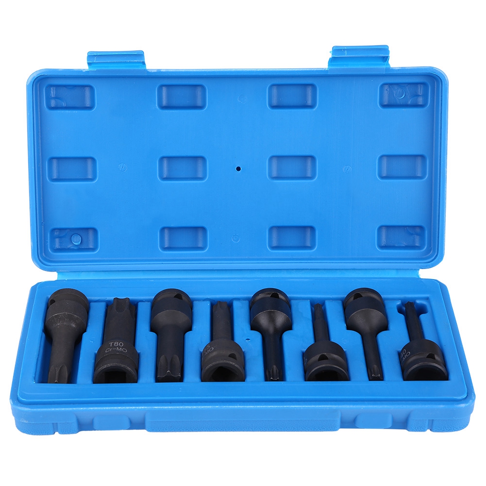 ZESTAW TORX NASADEK NASADKI SPLINE 1/2 T30-T80
