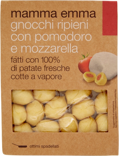 świeże kopytka Gnocchi Ripieni con pomidory i mozzarella 350g - Mamma Emma