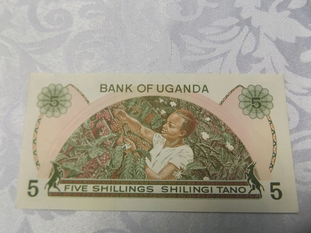 UGANDA 1982 r. BANKNOT 5 SHILLINGS STAN UNC-