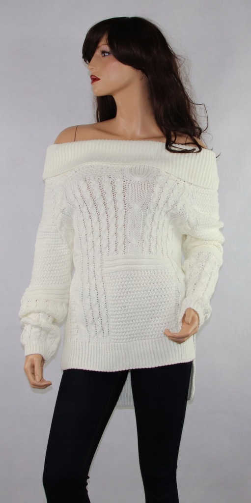 10B 390 BOOHOO SWETER ODKRYTE RAMIONA 40 L