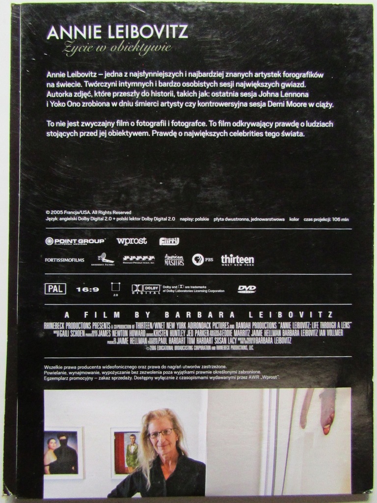 DVD ANNIE LEIBOVITZ ŻYCIE W OBIEKTYWIE - 11177321226
