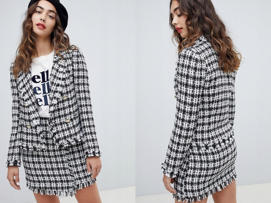 River Island - Krótki Elegancki Żakiet XL/42