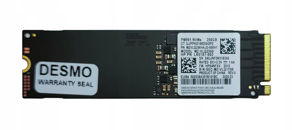 NVMe 256GB 4枚セット MZVLQ256HAJD Samsung MZVLQ256HAJD-00000 - 256GB M.2 PCIe NVMe 2280 MLC 3D