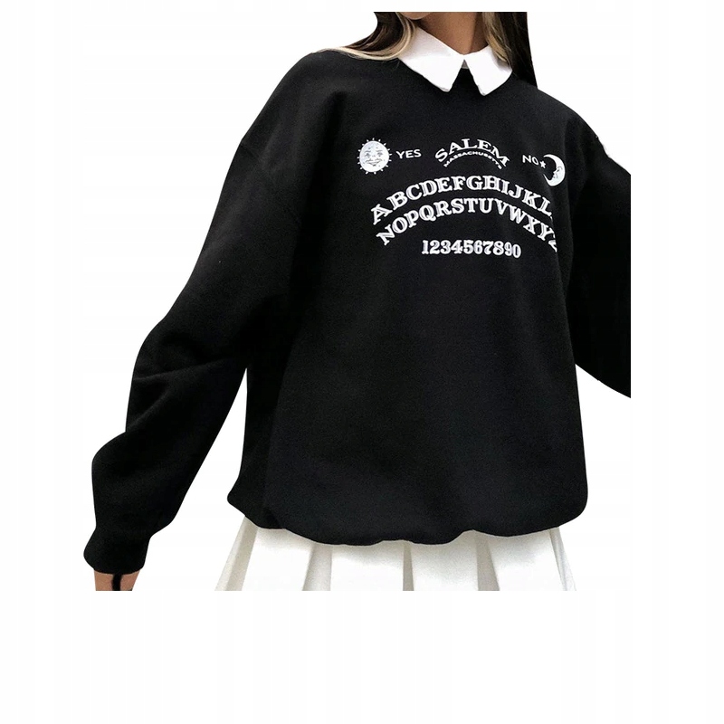BLUZA Z KOŁNIERZYKIEM ODPINANYM w STYLU GOTHIC