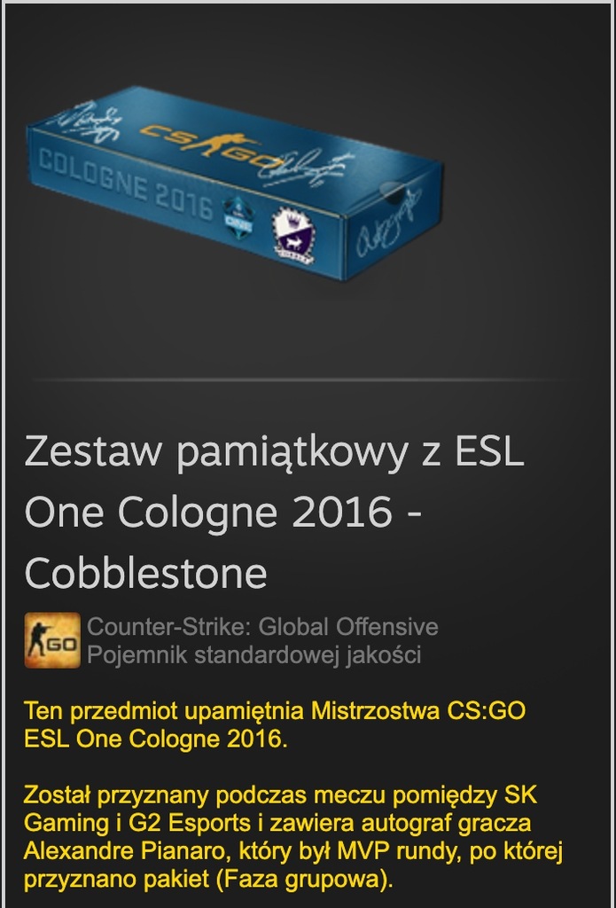 Case / skrzynka Cobblestone ESL One Cologne 2016