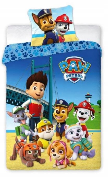 POŚCIEL PSI PARTOL 160x200 PAW PATROL BAWEŁNA 100%