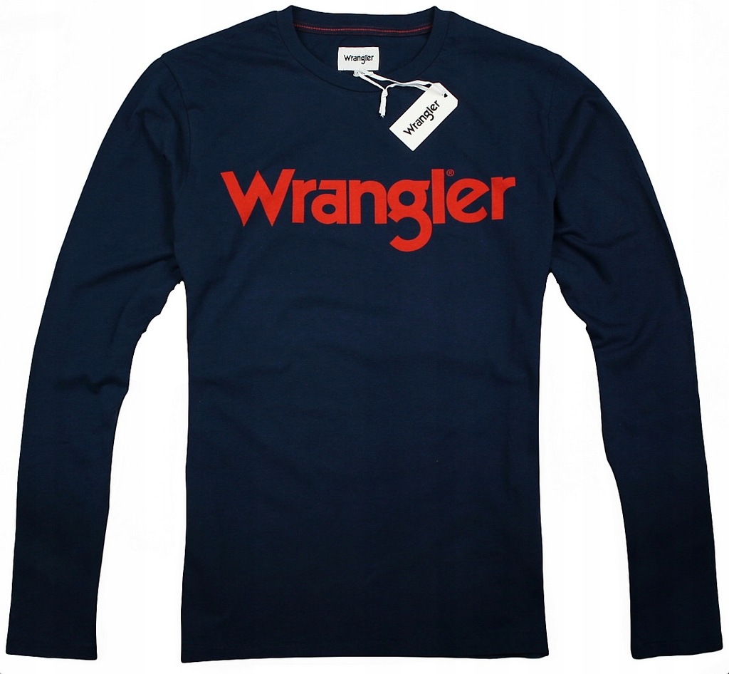 WRANGLER LOGO TEE NAVY LONGSLEEVE - S