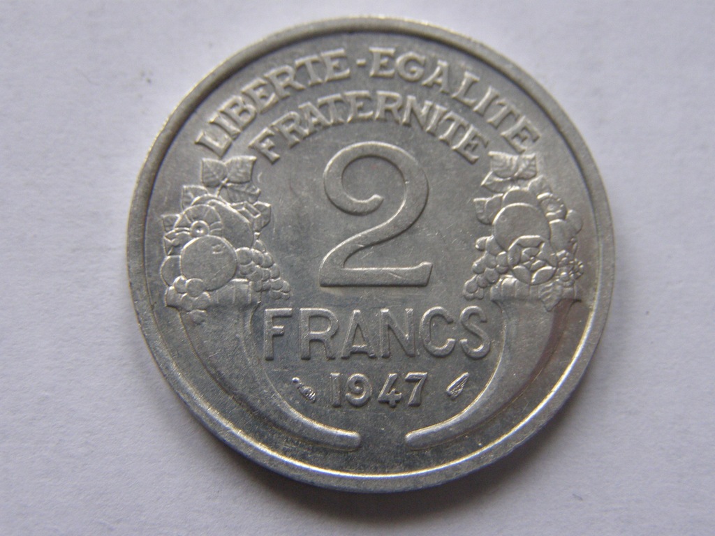 FRANCJA FRANCE 2 FRANCS 1947 ROK BCM !!!!!!!! 0404